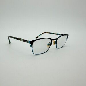 Lilly Pulitzer Daylin Eyeglass Frames Teal Tortoise Handmade France 44